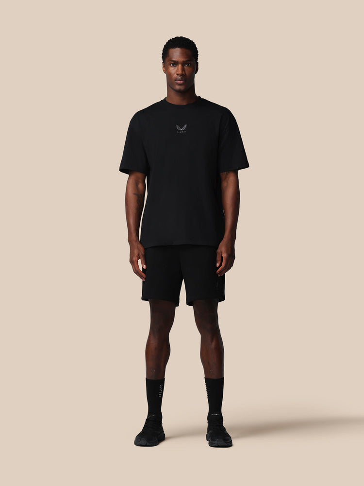 Heren Adapt Katoen Fleece Short - Zwart