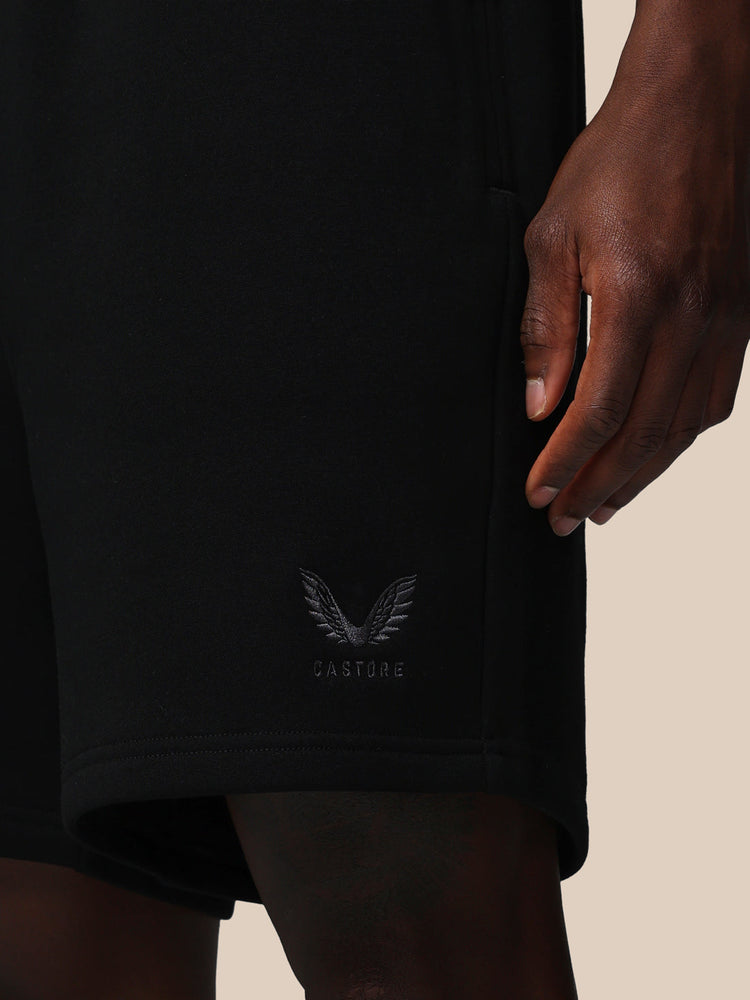 Heren Adapt Katoen Fleece Short - Zwart