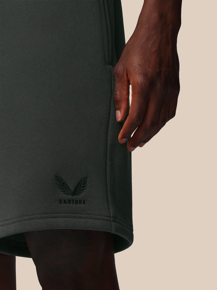 Heren Adapt Katoen Fleece Short - Gunmetal