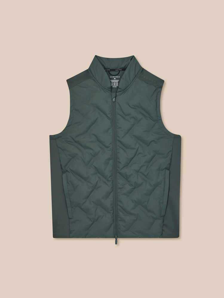 Heren Flex Hybride Gilet - Donkergroen