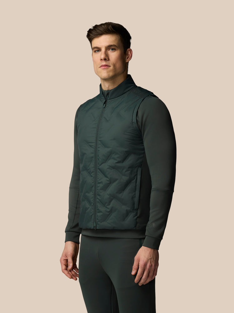 Heren Flex Hybride Gilet - Donkergroen