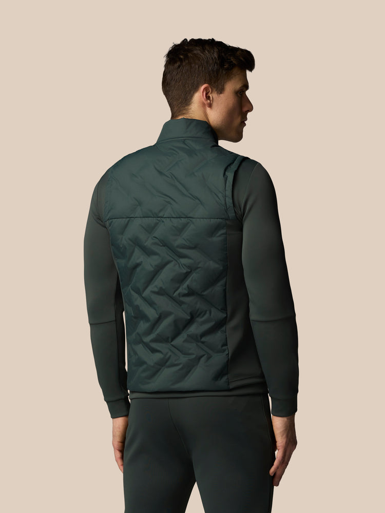 Heren Flex Hybride Gilet - Donkergroen
