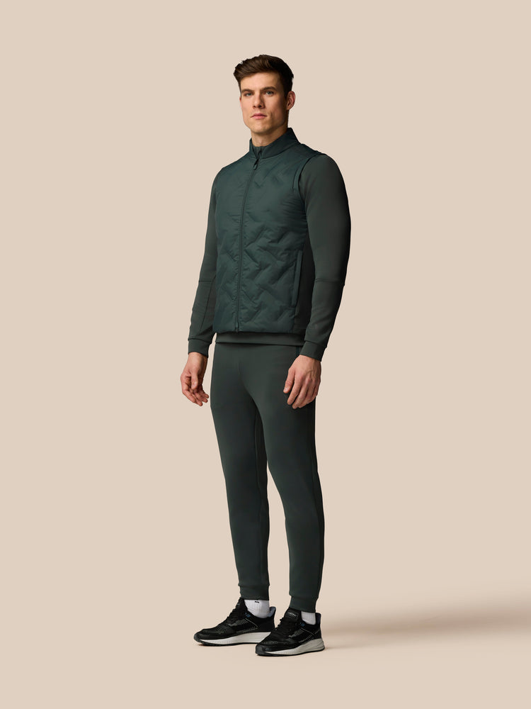 Heren Flex Hybride Gilet - Donkergroen