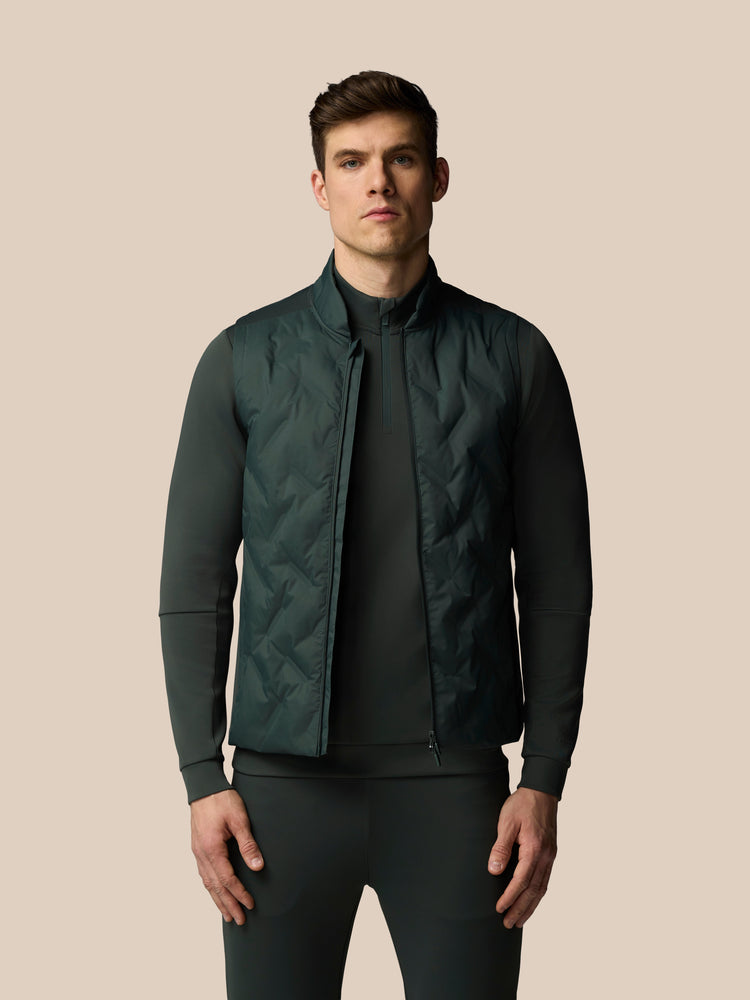 Heren Flex Hybride Gilet - Donkergroen
