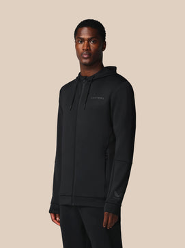 Heren Flex Lange Mouwen Full Zip Hoodie - Zwart