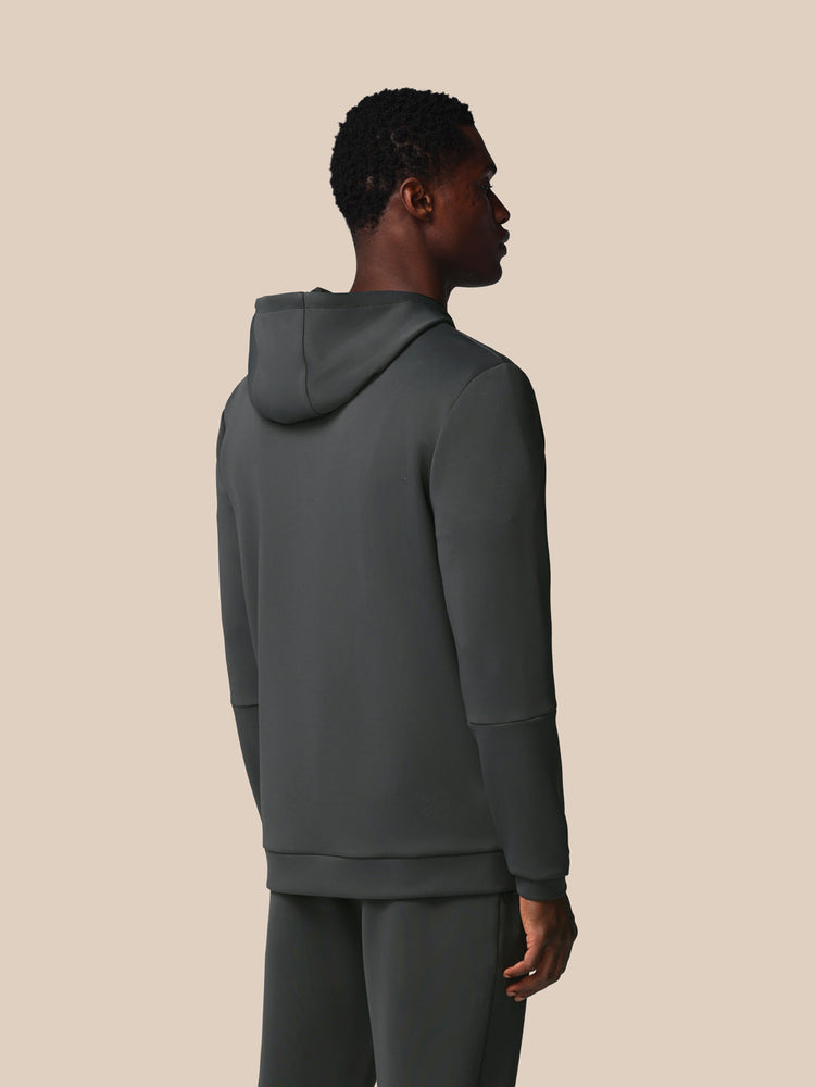 Heren Flex Lange Mouwen Full Zip Hoodie - Gunmetal