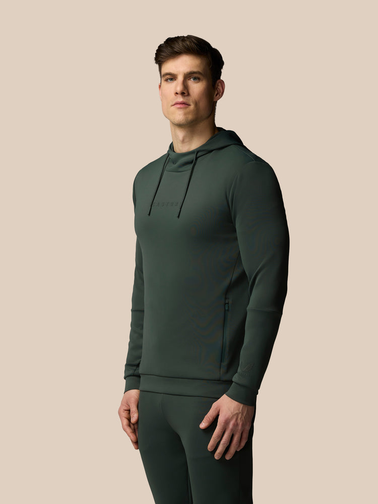 Heren Flex Lange Mouwen Hoodie - Donkergroen