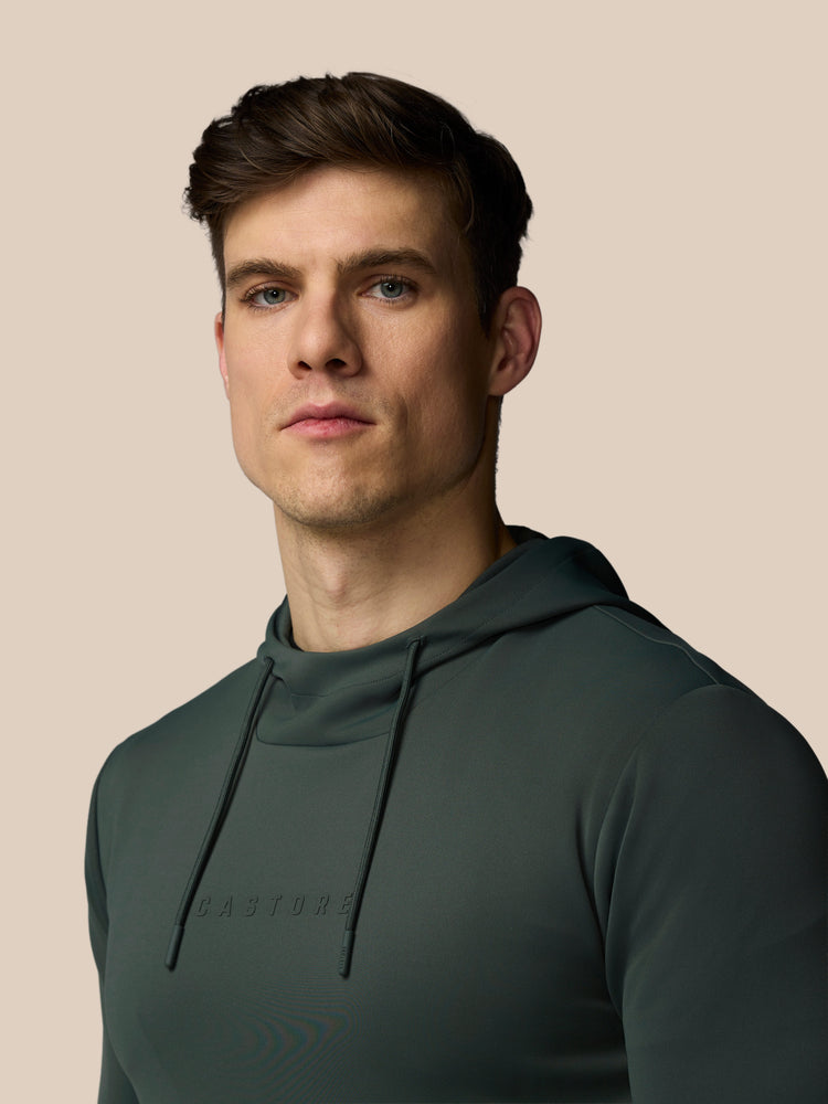Heren Flex Lange Mouwen Hoodie - Donkergroen