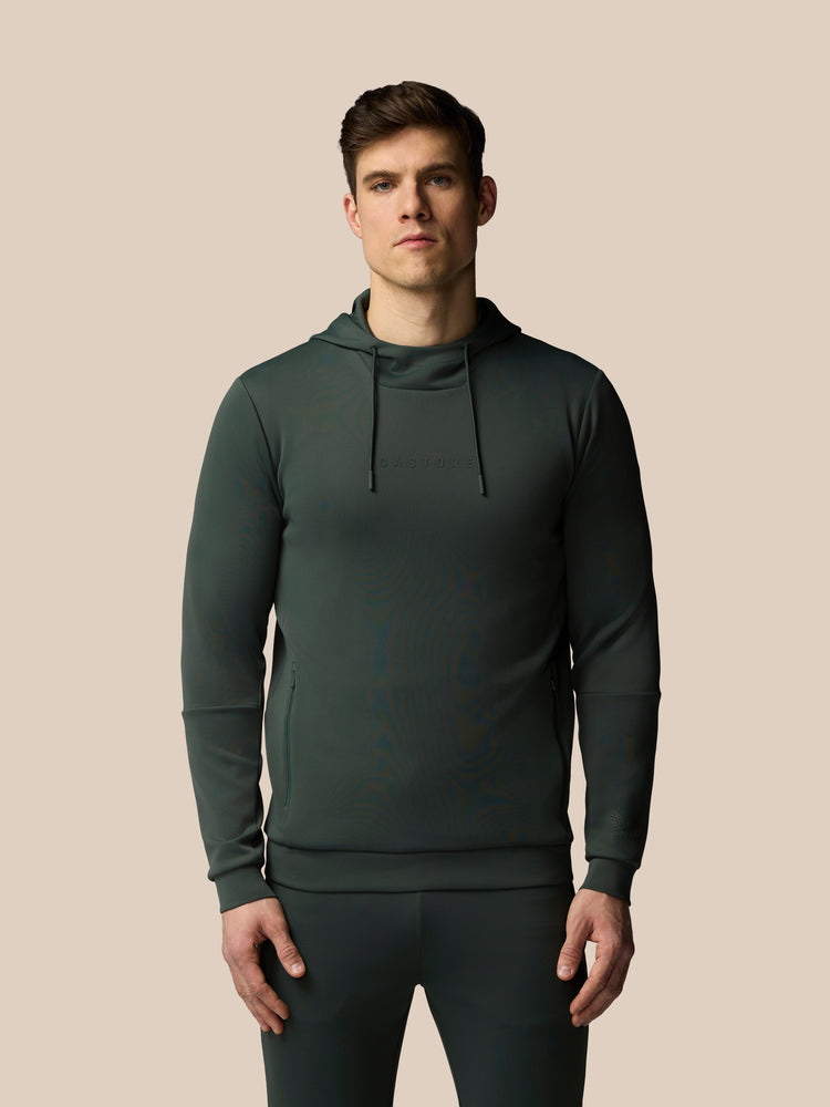 Heren Flex Lange Mouwen Hoodie - Donkergroen