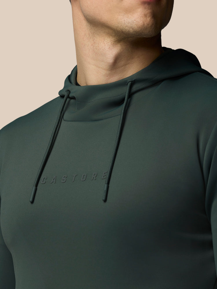 Heren Flex Lange Mouwen Hoodie - Donkergroen