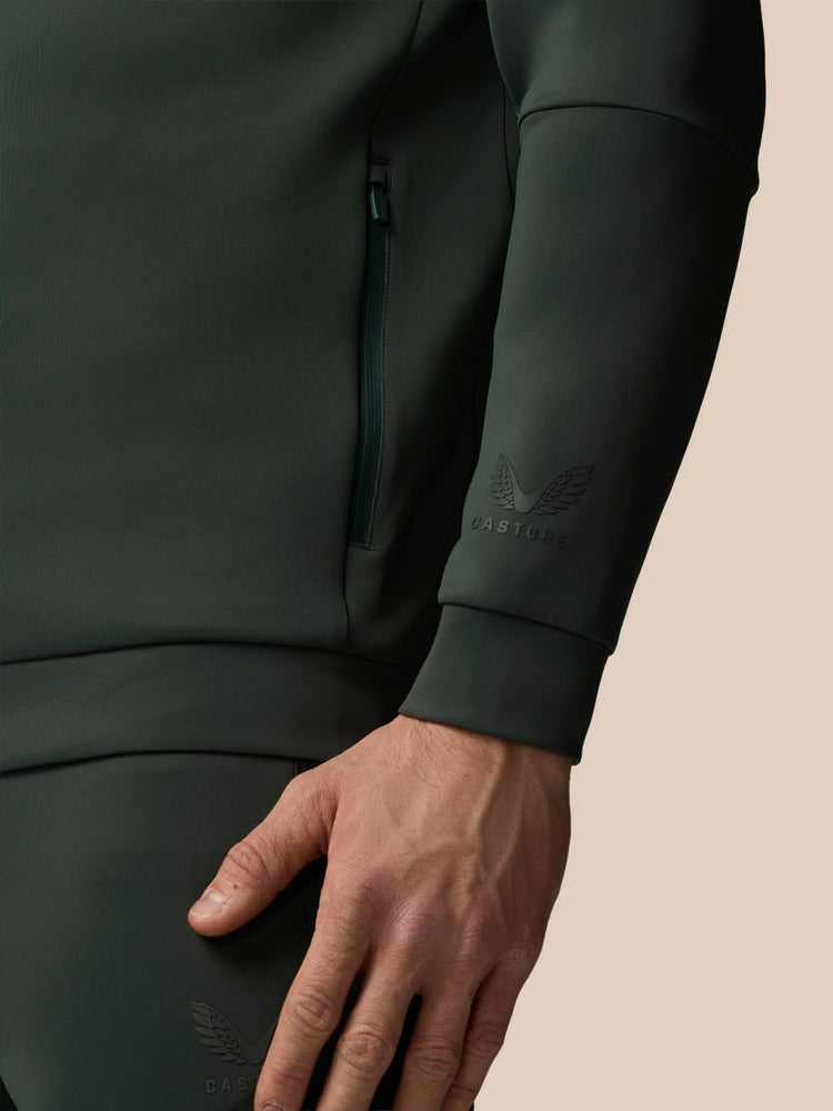 Heren Flex Lange Mouwen Hoodie - Donkergroen