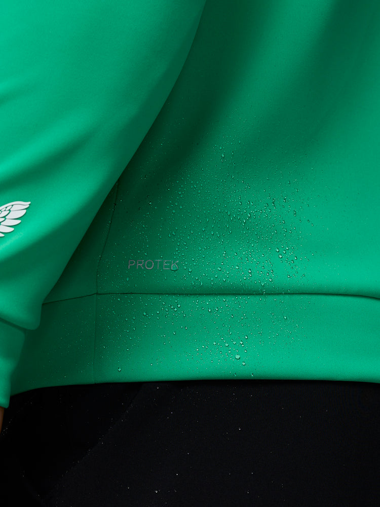 Heren Flex Lange Mouwen Kwartrits Sweatshirt - Jade Groen