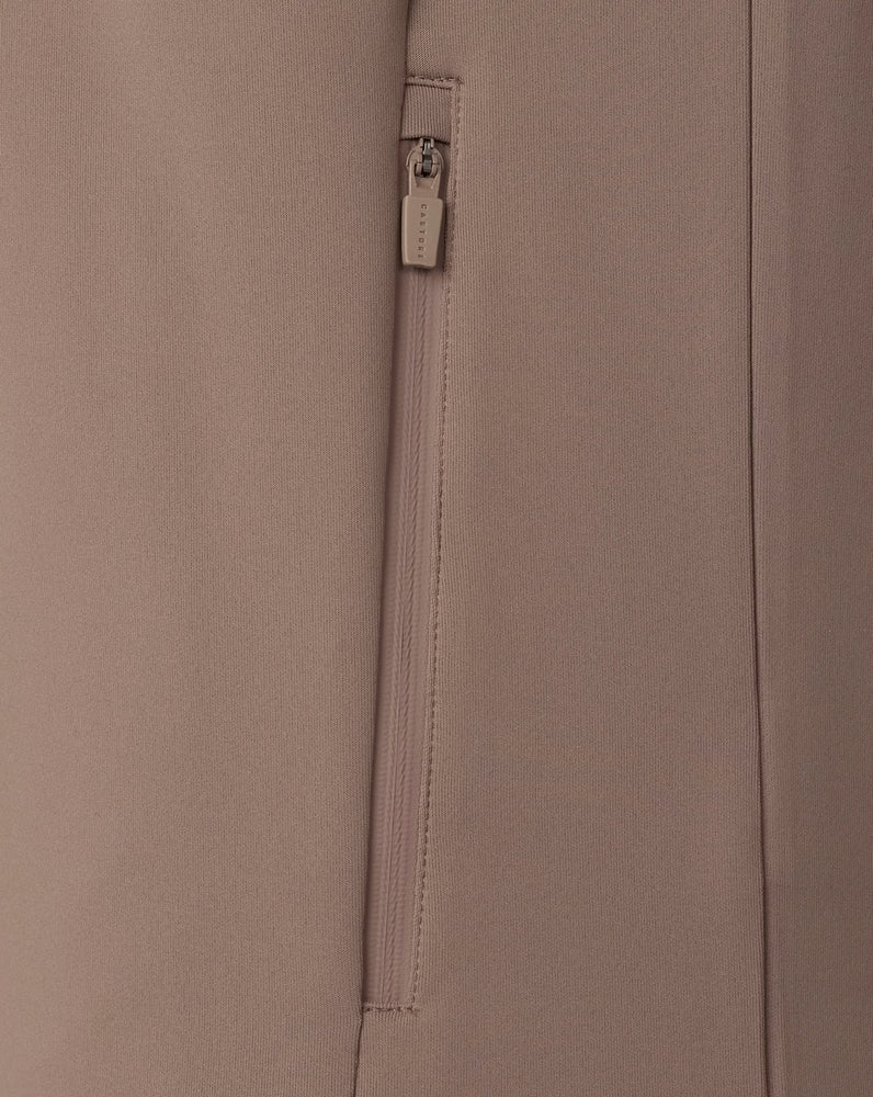 Heren Flex Lange Mouwen Kwartrits Sweatshirt - Diep Taupe