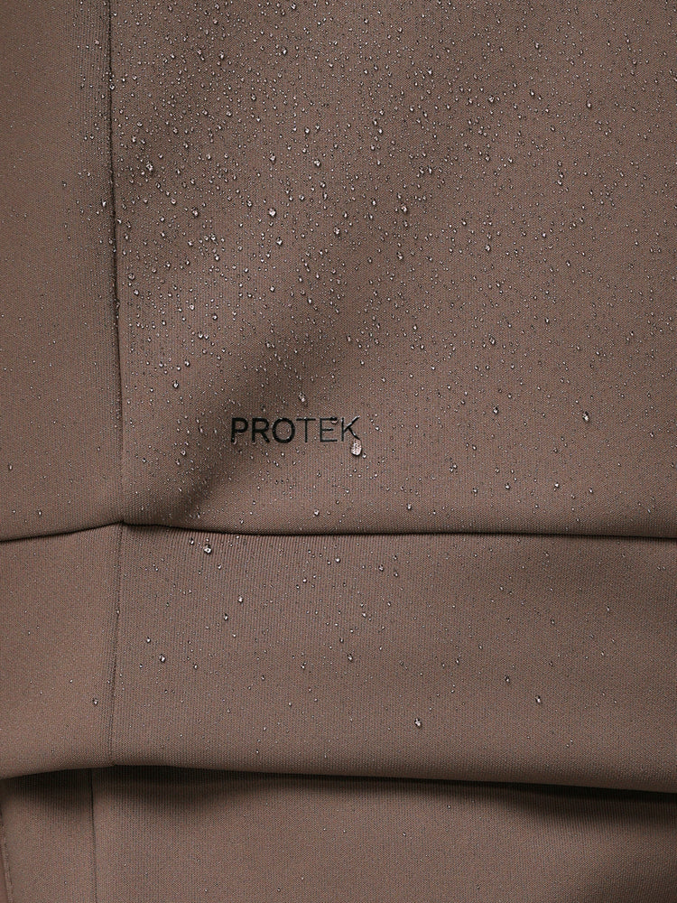 Heren Flex Lange Mouwen Kwartrits Sweatshirt - Diep Taupe
