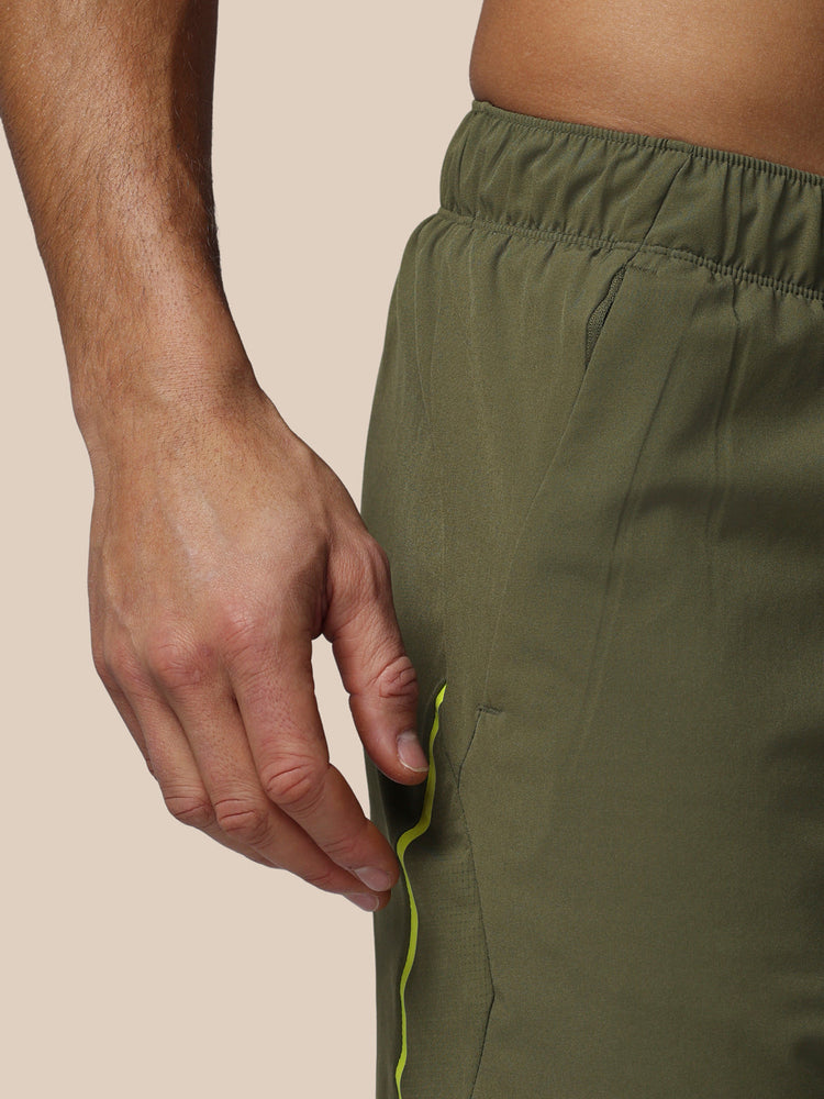 Heren Apex 6" Short met Binnenslip - Ivy Groen