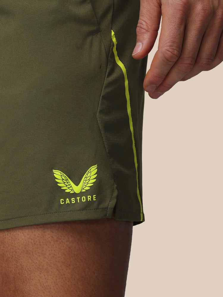 Heren Apex 6" Short met Binnenslip - Ivy Groen