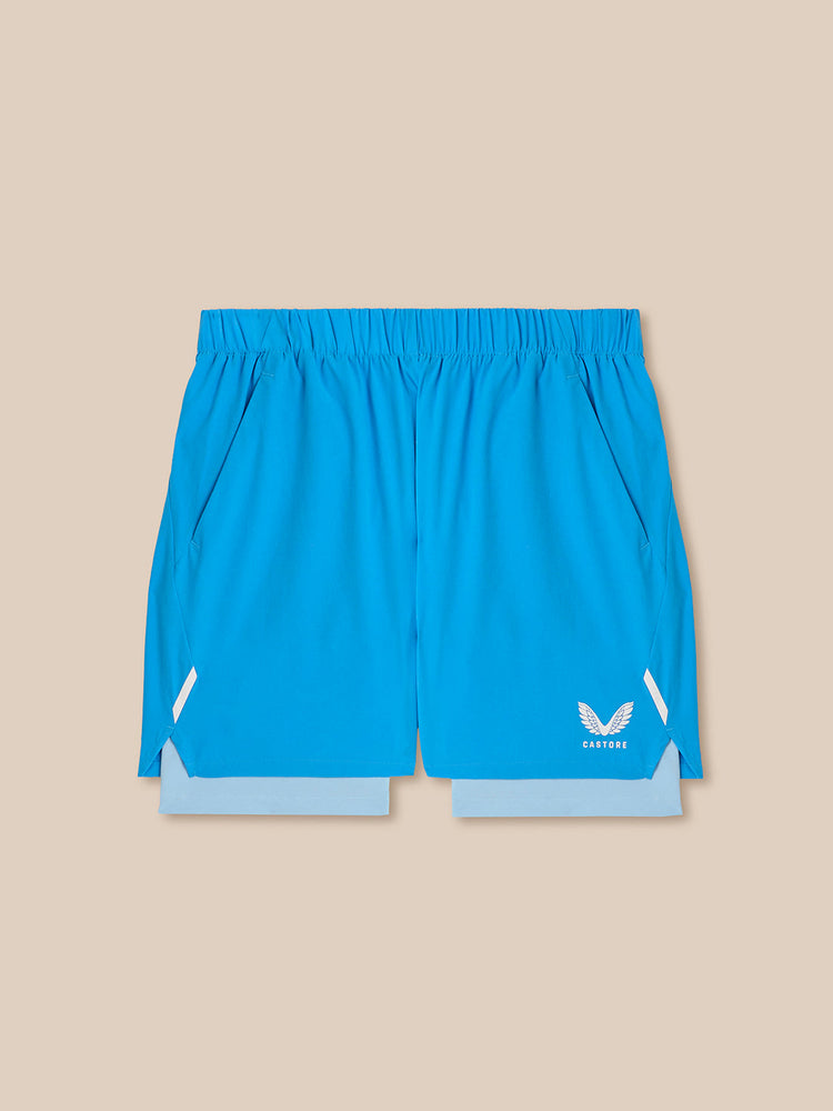 Heren Apex 2-in-1 Gewoven Short - Blauw