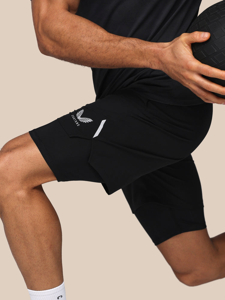 Heren Apex 2-in-1 Gewoven Short -Zwart