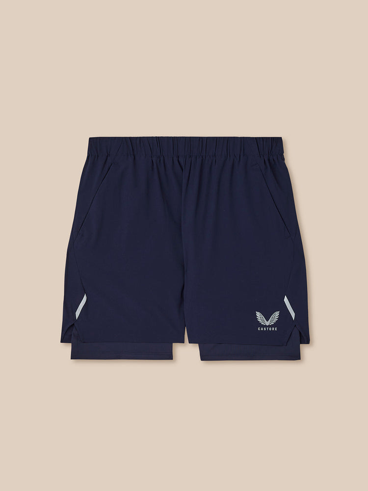 Heren Apex 2-in-1 Gewoven Short - Marineblauw