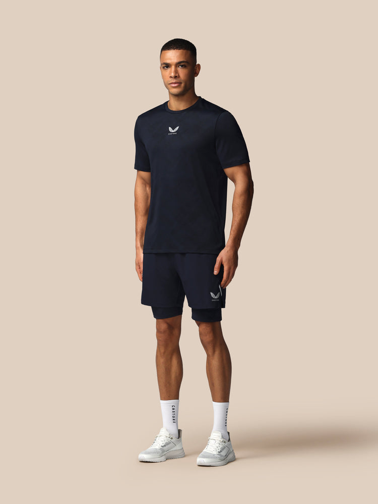 Heren Apex 2-in-1 Gewoven Short - Marineblauw