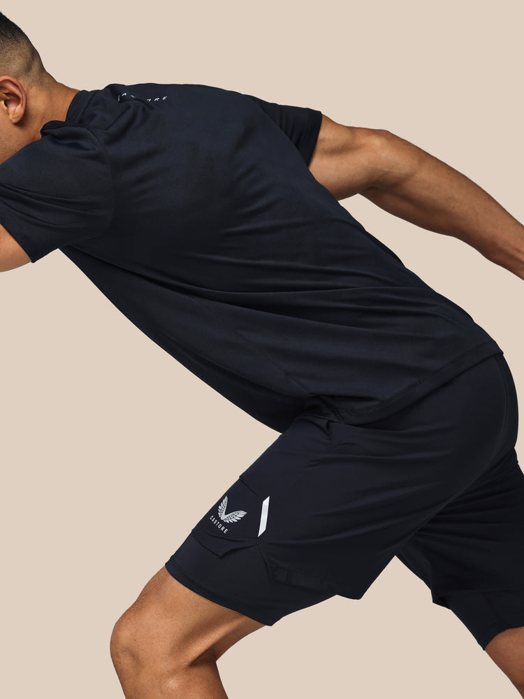 Heren Apex 2-in-1 Gewoven Short - Marineblauw