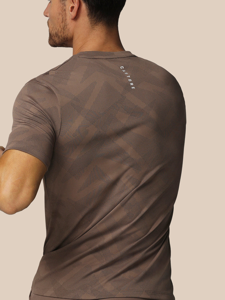 Heren Apex Engineered T-Shirt - Diep Taupe