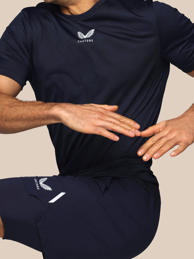 Heren Apex Engineered T-Shirt - Marineblauw