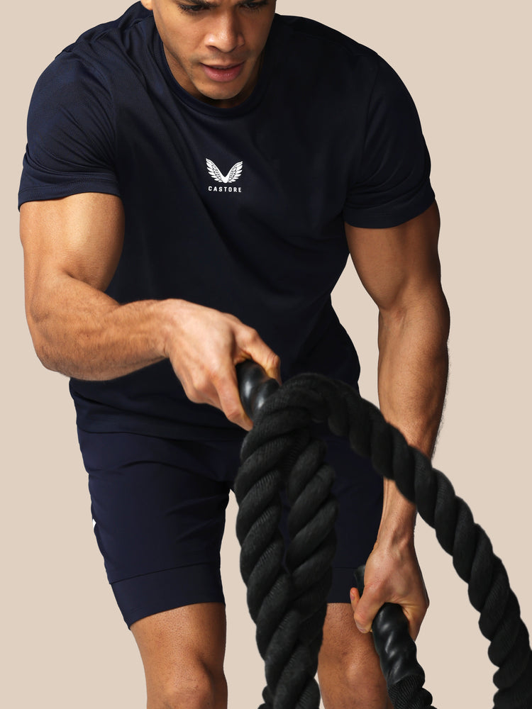 Heren Apex Engineered T-Shirt - Marineblauw