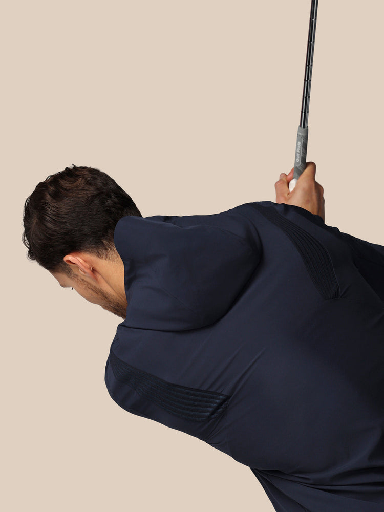 Heren Golf Performance Hoodie - Marineblauw