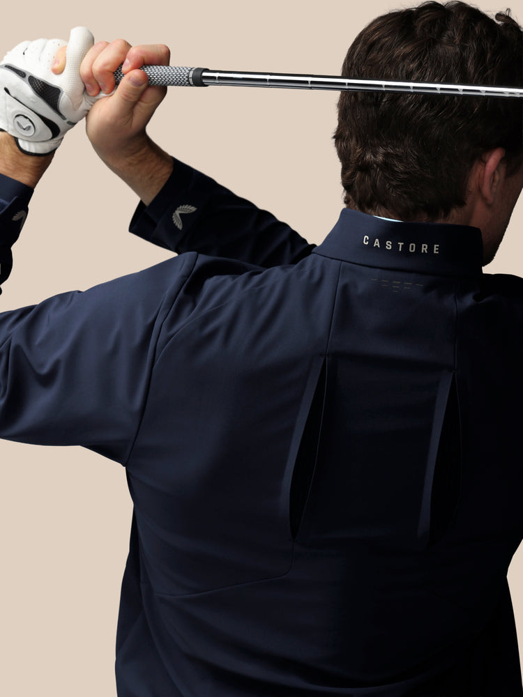 Heren Golf LVS Gewoven Jas - Marineblauw
