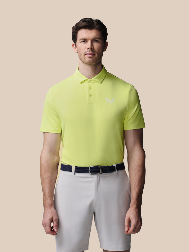 Heren Golf Essential Polo - Limoen