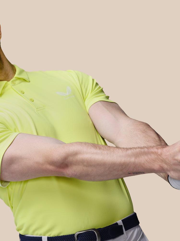 Heren Golf Essential Polo - Limoen