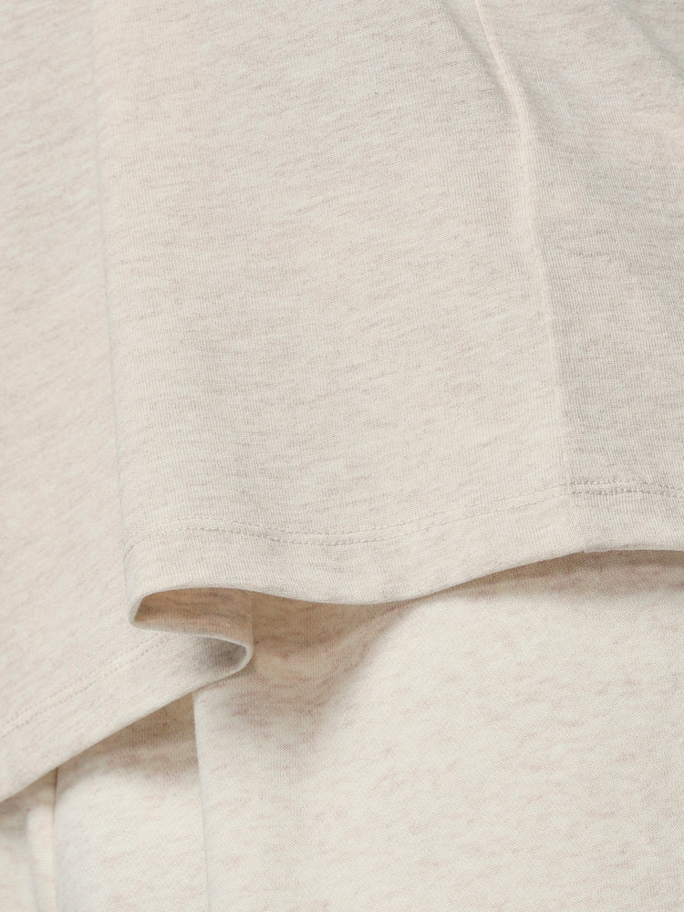 Heren Adapt Katoen Loose Fit T-Shirt - Oatmeal Marl