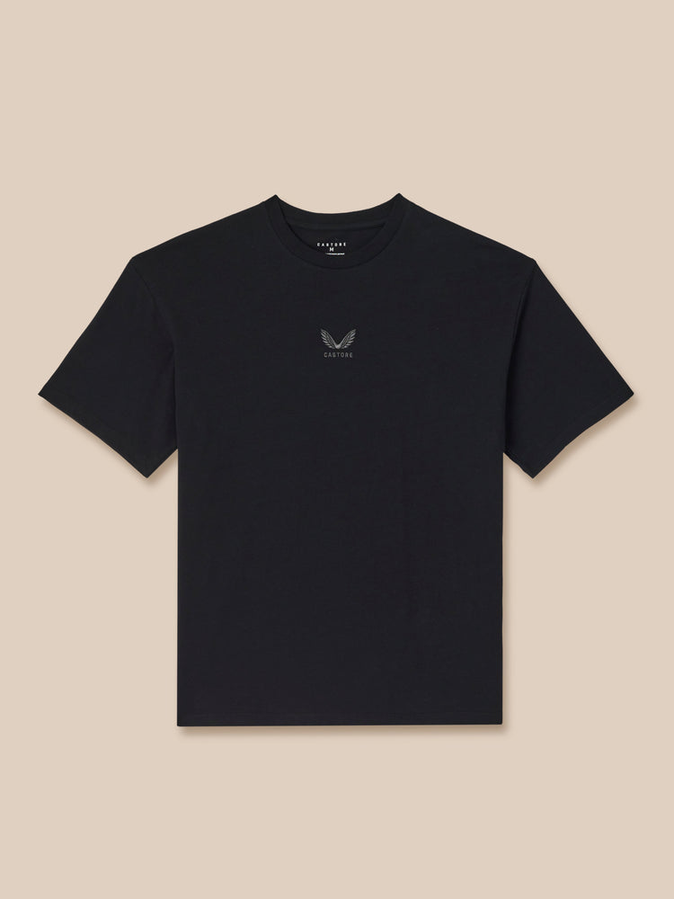 Heren Adapt Katoen Loose Fit T-Shirt - Zwart