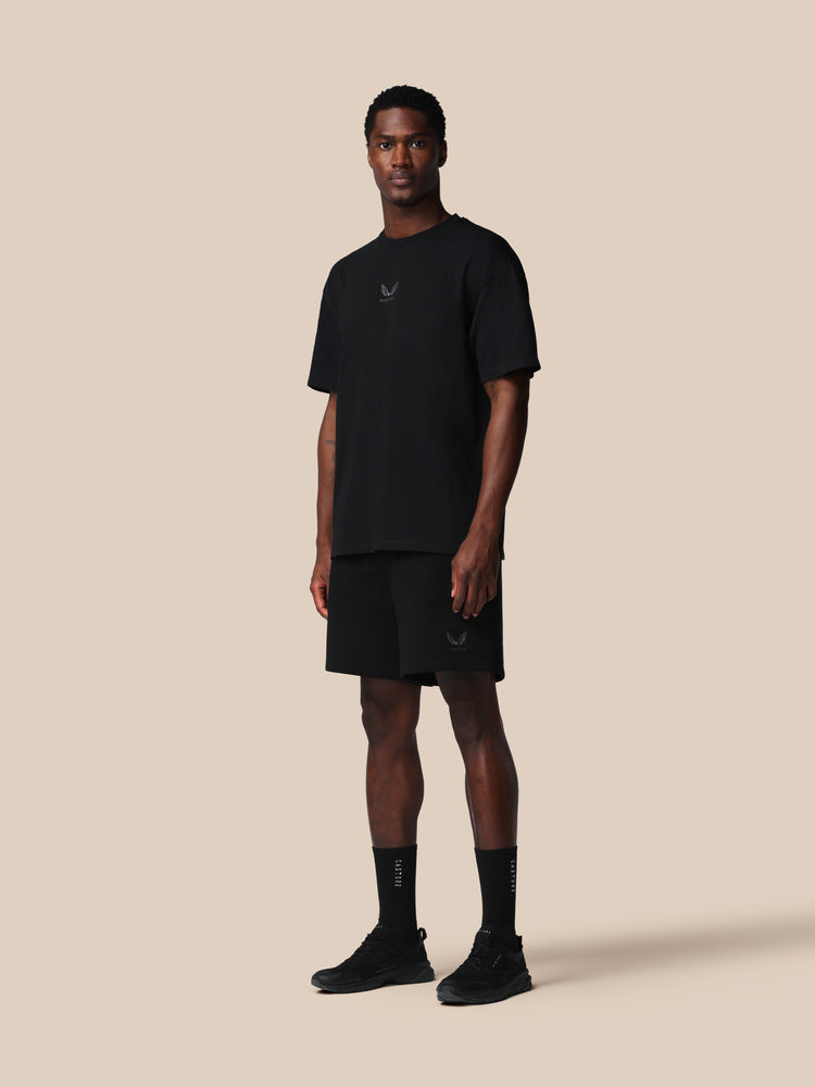 Heren Adapt Katoen Loose Fit T-Shirt - Zwart
