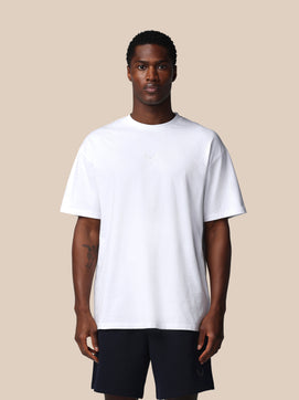 Heren Adapt Katoen Loose Fit T-Shirt - Wit