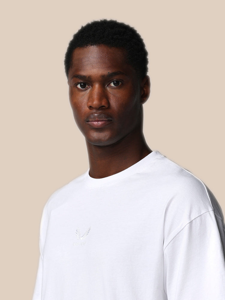 Heren Adapt Katoen Loose Fit T-Shirt - Wit