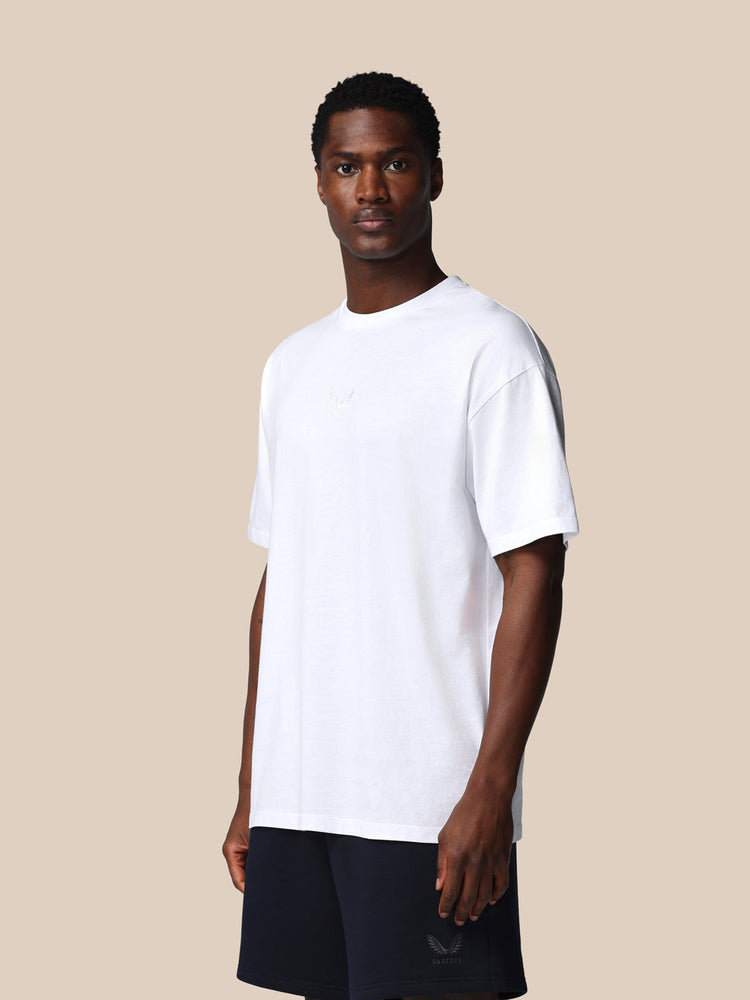 Heren Adapt Katoen Loose Fit T-Shirt - Wit