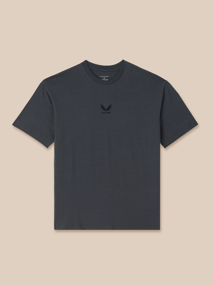 Heren Adapt Katoen Loose Fit T-Shirt - Gunmetal