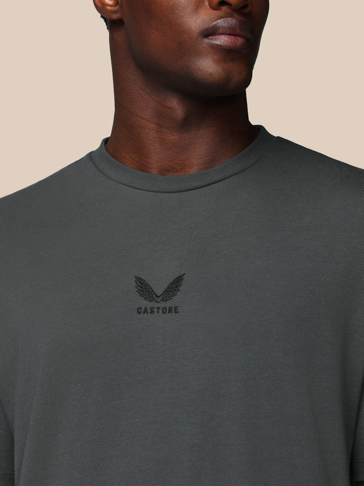 Heren Adapt Katoen Loose Fit T-Shirt - Gunmetal