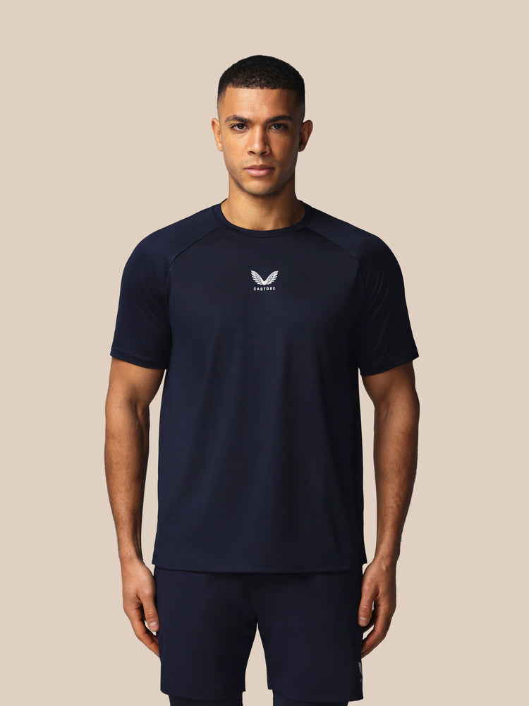 Heren Apex Tennis T-Shirt - Marineblauw