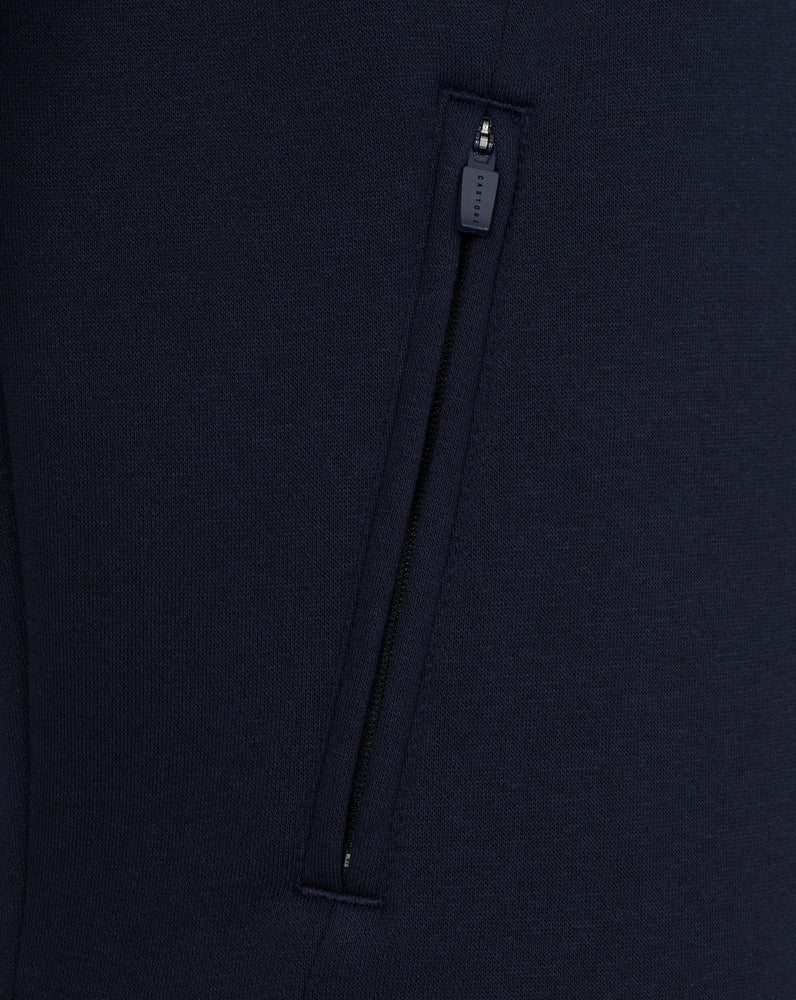 Heren Adapt Katoen Fleece Sweatshirt met Lange Mouwen - Marineblauw