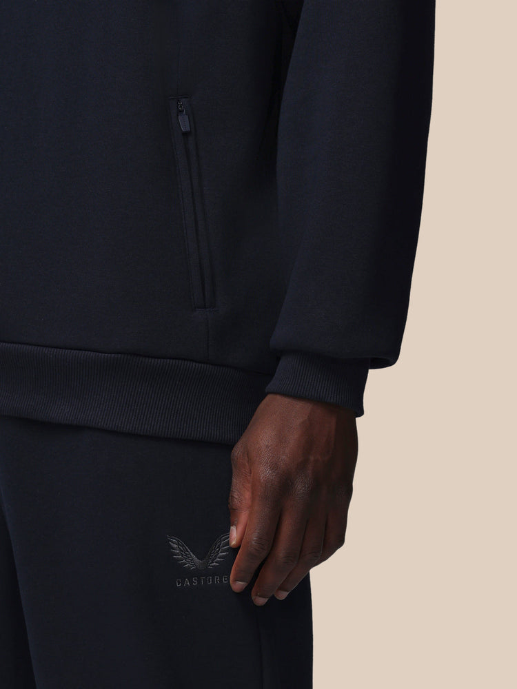 Heren Adapt Katoen Fleece Sweatshirt met Lange Mouwen - Marineblauw