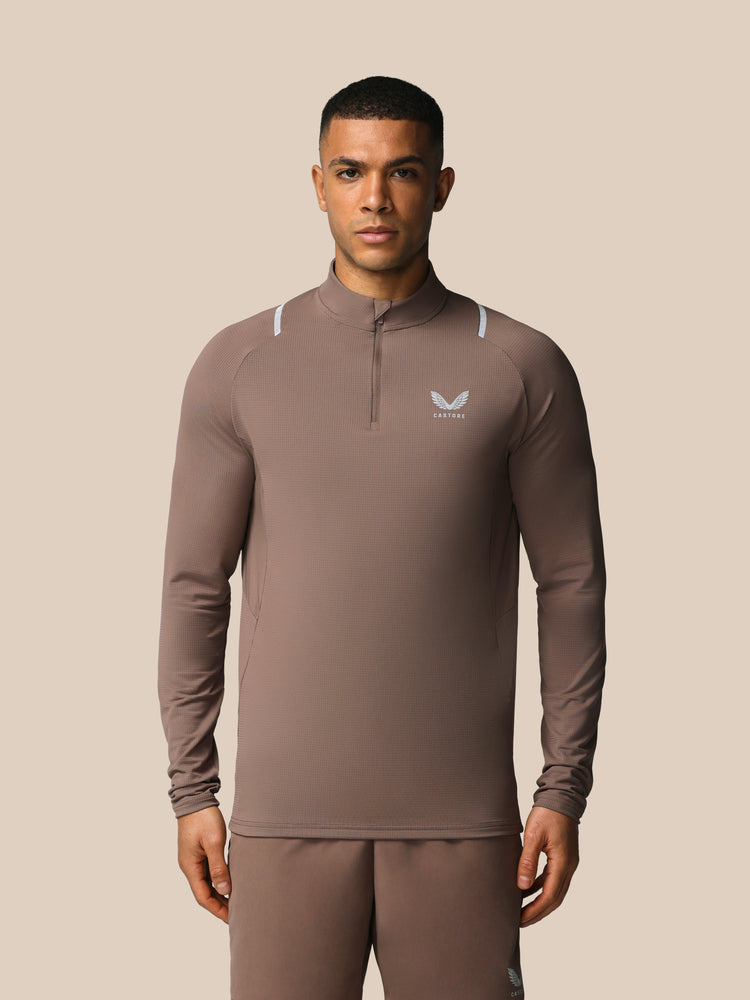 Heren Apex Training Kwartrits Top - Diep Taupe