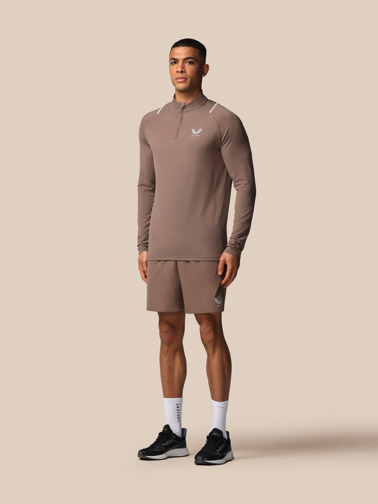 Heren Apex Training Kwartrits Top - Diep Taupe