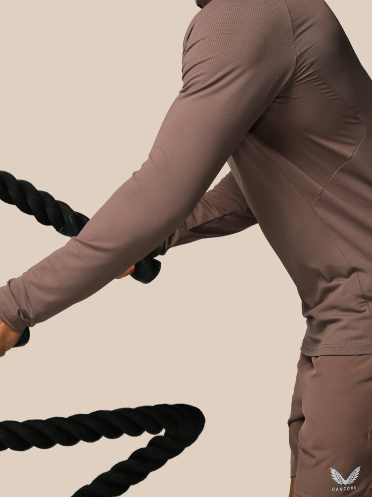 Heren Apex Training Kwartrits Top - Diep Taupe