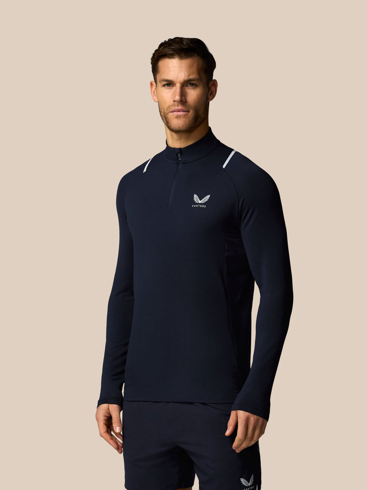 Heren Apex Training Kwartrits Top - Marineblauw