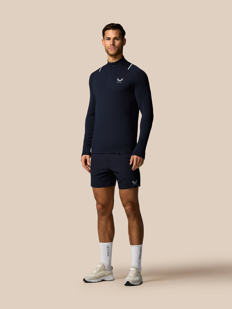 Heren Apex Training Kwartrits Top - Marineblauw