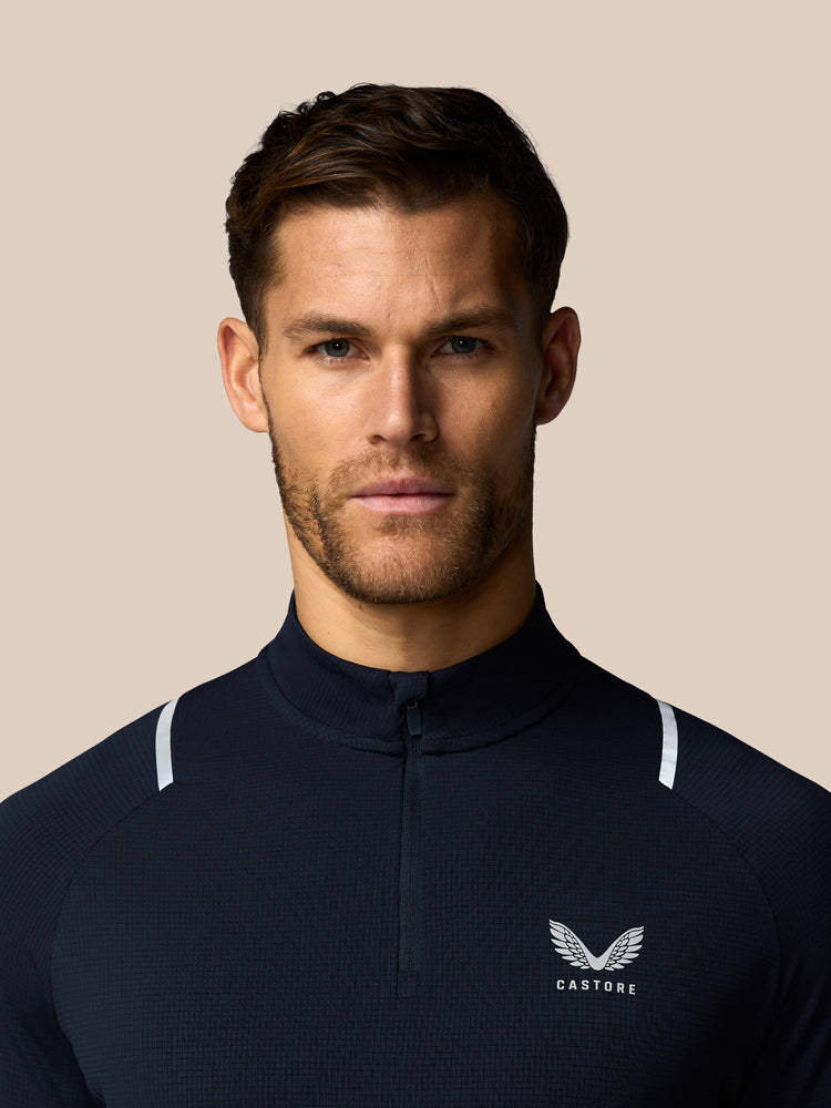Heren Apex Training Kwartrits Top - Marineblauw