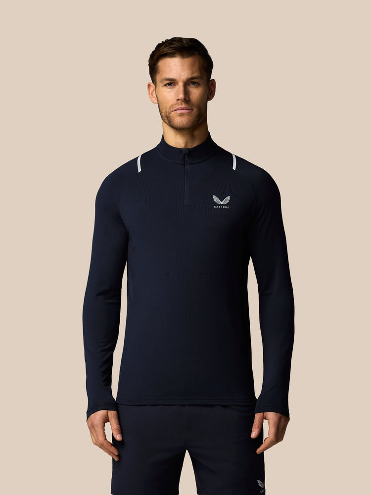 Heren Apex Training Kwartrits Top - Marineblauw